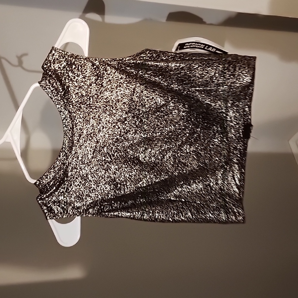 Gold and Black Sparkly Crop Top